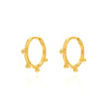 Women's Geometric Circle Small Bead Hoop Earrings With Silver Needle And Copper Electroplated Simple Fashion Ear Buckle Design