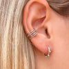 Women's Geometric Circle Small Bead Hoop Earrings With Silver Needle And Copper Electroplated Simple Fashion Ear Buckle Design