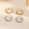 Women's Geometric Circle Stainless Steel Electroplated Earrings