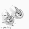 Women's Geometric Circle Stainless Steel 18K Goldplated Earrings