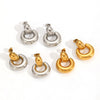 Women's Geometric Circle Stainless Steel 18K Goldplated Earrings