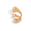 Women's Geometric Circular Stud Earrings Zinc Alloy Floral Pattern With Glossy Electroplated Finish