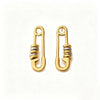 Women's Geometric Colorblock Beaded Stainless Steel Earrings With Electroplated Finish