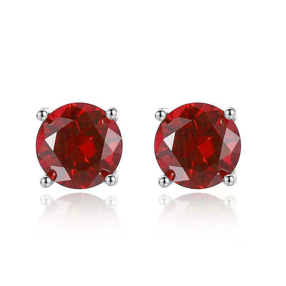 Women's Geometric Colored Zircon Copper Earrings Natural Style Fashion Jewelry Wholesale