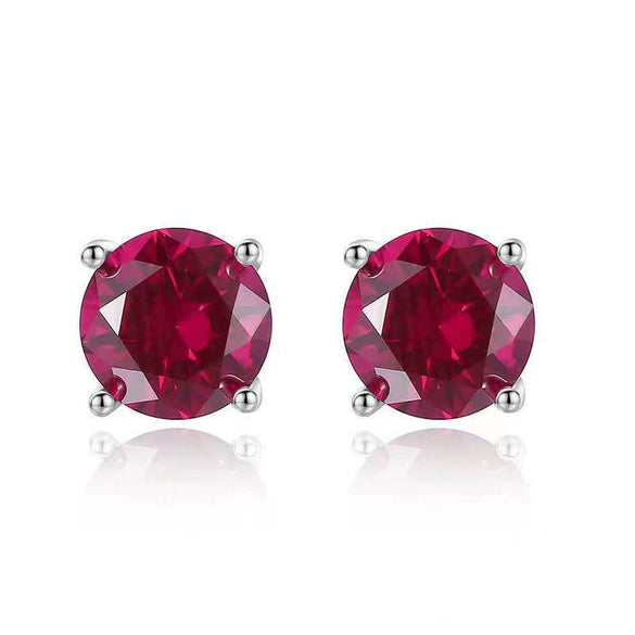 Women's Geometric Colored Zircon Copper Earrings Natural Style Fashion Jewelry Wholesale