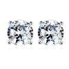 Women's Geometric Colored Zircon Copper Earrings Natural Style Fashion Jewelry Wholesale