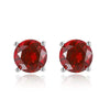 Women's Geometric Colored Zircon Copper Earrings Natural Style Fashion Jewelry Wholesale