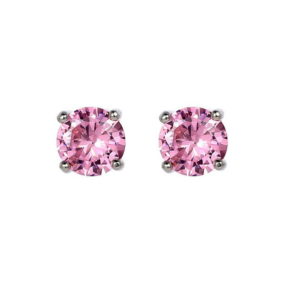 Women's Geometric Colored Zircon Copper Earrings Natural Style Fashion Jewelry Wholesale