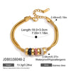 Women's Geometric Colorful Oil Drop Bead Bracelet Plated Stainless Steel Hypoallergenic Jewelry