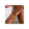 Women's Geometric Copper Birthstone Bracelet Electroplated Stackable Elastic Rope Bracelet Fashion Jewelry