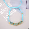 Women's Geometric Copper Braided Wax Thread Adjustable Bracelet With Electroplated Micro Inlay Detail