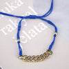 Women's Geometric Copper Braided Wax Thread Adjustable Bracelet With Electroplated Micro Inlay Detail