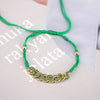 Women's Geometric Copper Braided Wax Thread Adjustable Bracelet With Electroplated Micro Inlay Detail