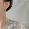 Women's Geometric Copper Chain Tassel Earrings Two Way Wear Electroplated Fashion Ear Jewelry