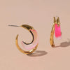 Women's Geometric Copper Drop Earrings With Electroplated Finish Classic Statement Jewelry Accessories