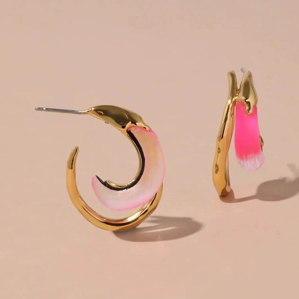 Women's Geometric Copper Drop Earrings With Electroplated Finish Classic Statement Jewelry Accessories