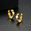 Women's Geometric Copper Earrings With A Minimalist Design And Distinctive Contemporary Style