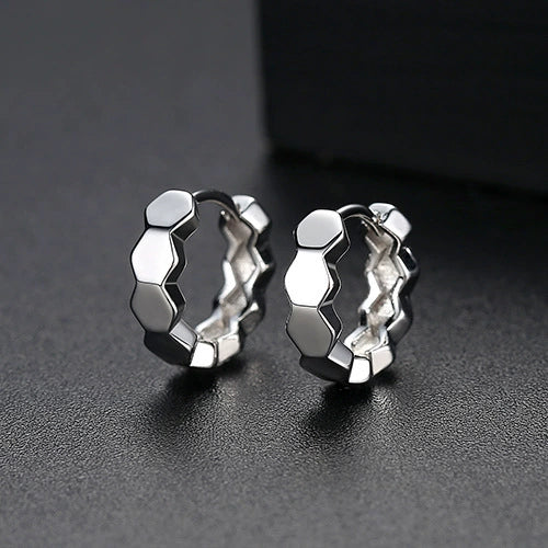 Women's Geometric Copper Earrings With A Minimalist Design And Distinctive Contemporary Style