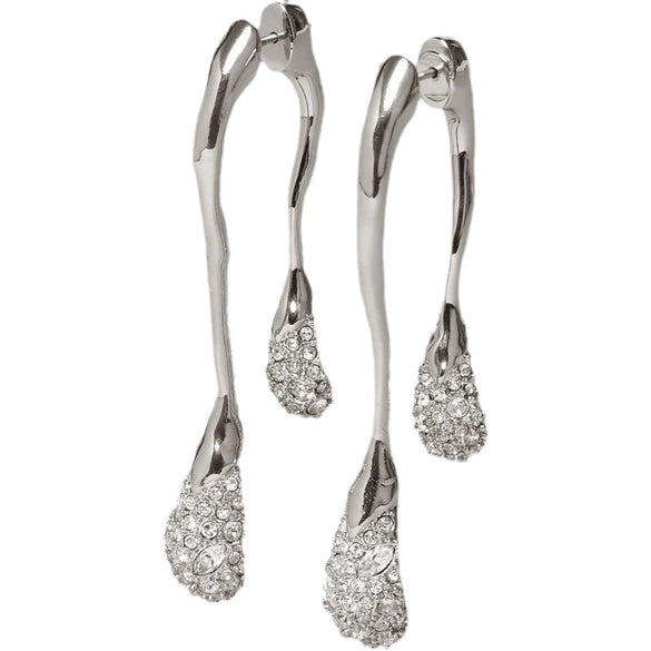 Women's Geometric Copper Earrings With Diamond Detail Personalized Statement Jewelry For Wholesale