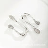 Women's Geometric Copper Earrings With Diamond Detail Personalized Statement Jewelry For Wholesale