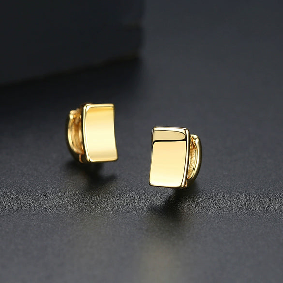 Women's Geometric Copper Earrings With Electroplated Finish Simple Fashion Jewelry For Wholesale