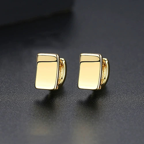 Women's Geometric Copper Earrings With Electroplated Finish Simple Fashion Jewelry For Wholesale
