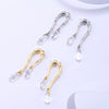 Women's Geometric Copper Earrings With Gold Plated Finish And Silver Ear Posts Elegant Fashion Jewelry