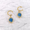 Women's Geometric Copper Earrings With Gold Plating And Drip Oil Finish 925 Silver Ear Posts Elegant Fashion Jewelry