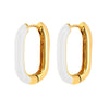 Women's Geometric Copper Earrings With Silver Needles Colorful Enamel Dripping Oil Fashion Ear Buckles
