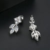 Women's Geometric Copper Earrings With Zircon Accents Electroplated Elegant Fashion Jewelry