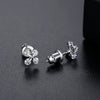 Women's Geometric Copper Earrings With Zircon Accents Electroplated Fashion Jewelry Wholesale