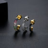 Women's Geometric Copper Earrings With Zircon Inlay Simple Fashion Jewelry For Everyday Wear