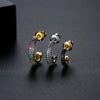 Women's Geometric Copper Earrings With Zircon Inlay Simple Fashion Jewelry For Everyday Wear