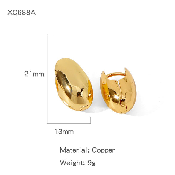 Women's Geometric Copper Electroplated Earrings