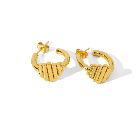 Women's Geometric Copper Electroplated Earrings
