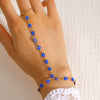 Women's Geometric Copper Electroplated Eye Pendant Finger Bracelet Jewelry