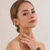Women's Geometric Copper Electroplated Sports Earrings Football And Rugby Style Niche Fashion Elegant Everyday Jewelry