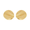 Women's Geometric Copper Hoop Earrings With Pleated Texture And Electroplated Finish Fashion Statement Jewelry