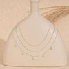 Women's Geometric Copper Layered Chain Necklace With Cubic Zirconia Chic Electroplated Jewelry