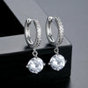 Women's Geometric Copper Microinlaid Zircon Earrings Exquisite Everyday Jewelry For Wholesale