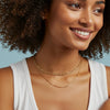 Women's Geometric Copper Multi Layer Choker Necklace With Electroplated Finish And Regular Chain Versatile Fashion Jewelry