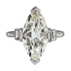 Women's Geometric Copper Ring Inlaid With Marquise Zircon Light Luxury Style