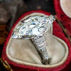 Women's Geometric Copper Ring Inlaid With Marquise Zircon Light Luxury Style