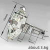 Women's Geometric Copper Ring Inlaid With Marquise Zircon Light Luxury Style