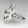 Women's Geometric Copper Ring Inlaid With Marquise Zircon Light Luxury Style