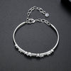 Women's Geometric Copper Zircon Bracelet With Electroplated Finish Versatile Fashion Jewelry