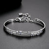 Women's Geometric Copper Zircon Bracelet With Electroplated Finish Versatile Fashion Jewelry