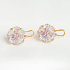 Women's Geometric Copper Zircon Clipon Earrings With Electroplated Finish Wholesale Fashion Jewelry