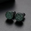 Women's Geometric Copper Zircon Earrings With Electroplated Finish Fashion Minimalist Hip Hop Ear Jewelry