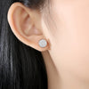 Women's Geometric Copper Zircon Earrings With Electroplated Finish Fashion Minimalist Hip Hop Ear Jewelry